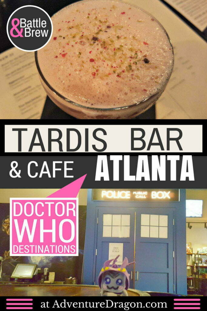 Tardis Bar Doctor Who Cafe Battle and Brew Atlanta gaming bar