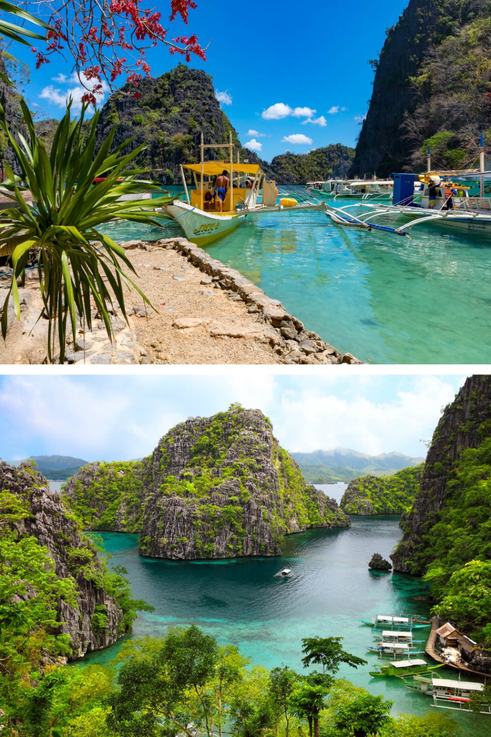 Coron Bay and Kayangan Lake on Coron Island - Most Beautiful Places in the Philippines Photos