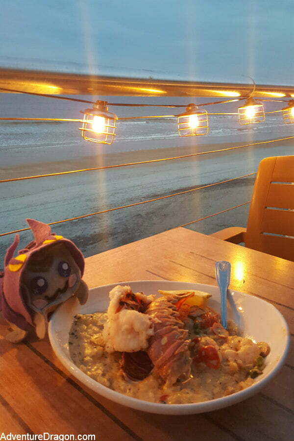 Lobster Risotto at The Reef Beach Restaurant in St Augustine FL on the water