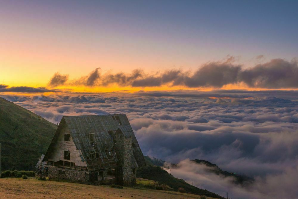 One of the most beautiful places in Guatemala, the Sierra de los Cuchumatanes, is pictured above a sea of clouds during sunrise