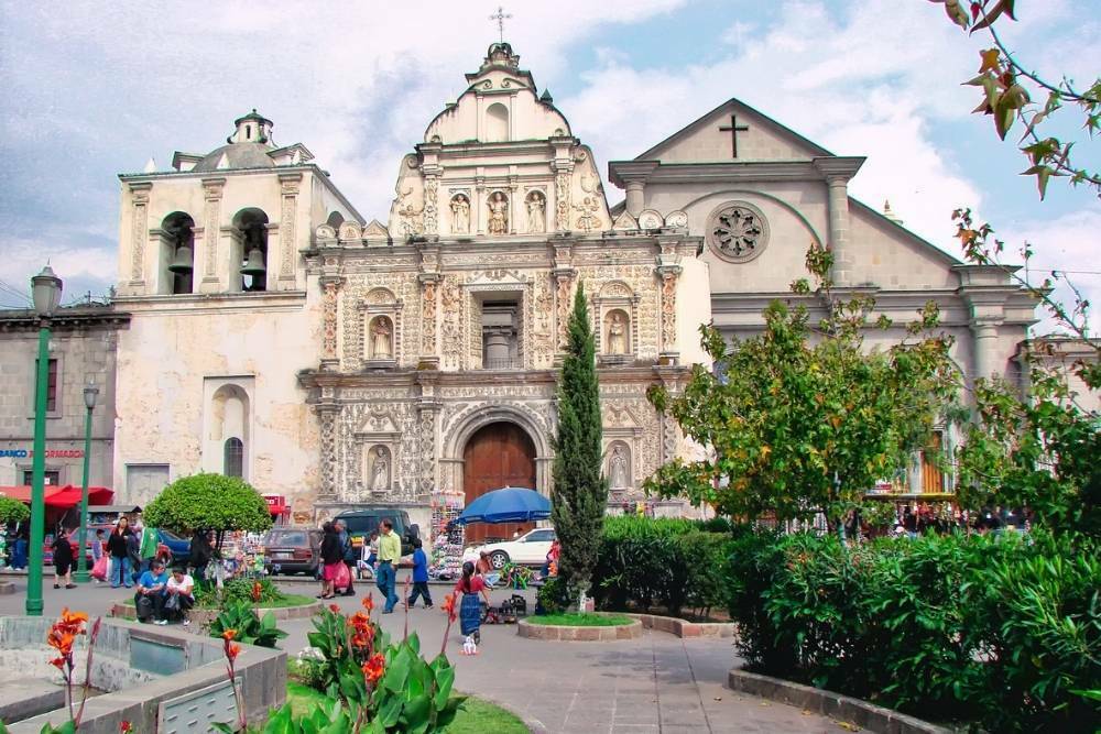 Quetzaltenango Central Park in Quetzaltenango Guatemala